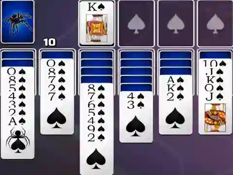Гульня Spades Spider Solitaire онлайн