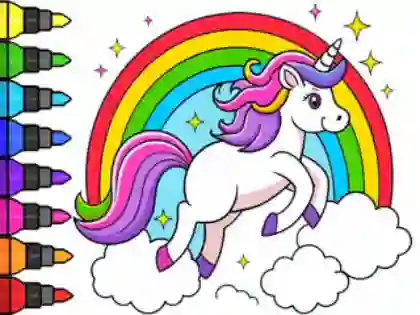 Гульня Coloring Book: Magical Unicorn онлайн