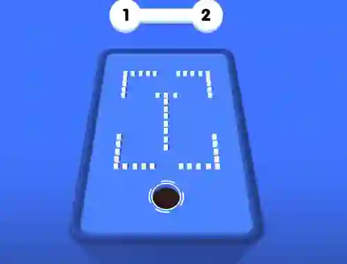 Гульня Hole 3d Color Block онлайн