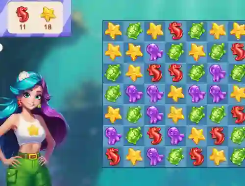 Гульня Underwater Adventures: Match 3 онлайн