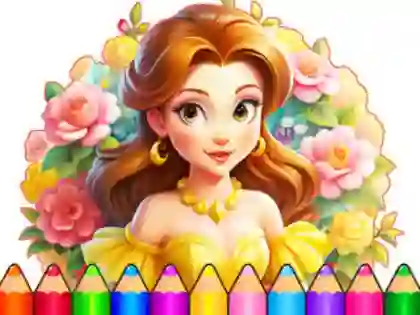 Гульня Coloring Book: Flower Dress Up онлайн