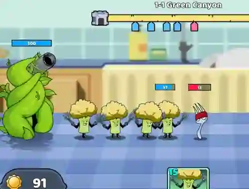 Гульня Food Castle Tower Defense онлайн
