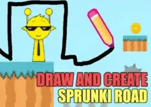 Гульня Draw And Create Sprunki Road онлайн