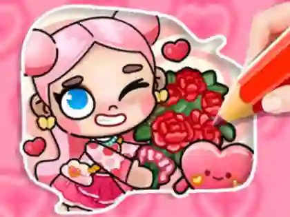 Гульня Coloring Book: Avatar Valentine's онлайн