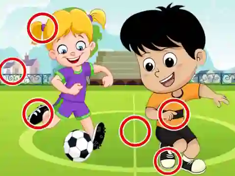 Гульня Soccer Differences онлайн
