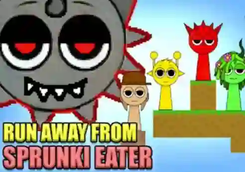Гульня Run Away From Sprunki Eater онлайн