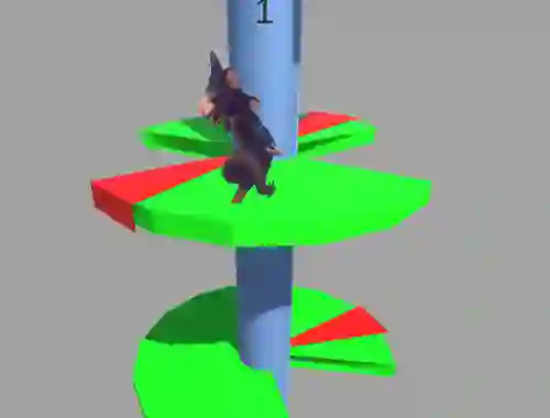 Гульня Ratomilton Helix Jump онлайн