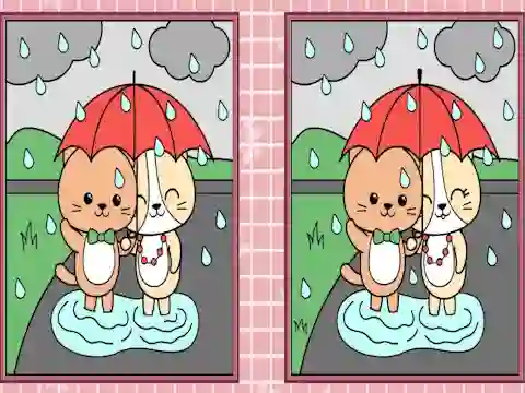 Гульня Spot the Differences Cute Kittens онлайн