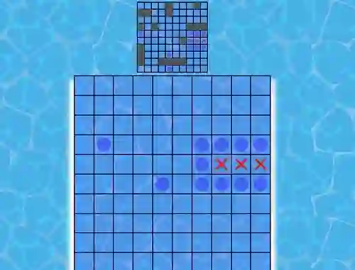 Гульня Battleship On Cells онлайн