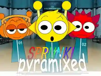 Гульня Sprunki Pyramixed: Squid Game онлайн
