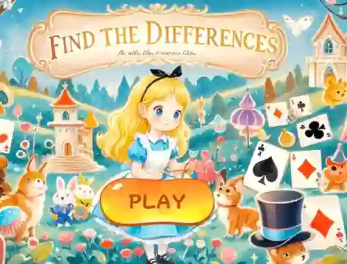 Гульня Find The Differences: Alice In Wonderland онлайн