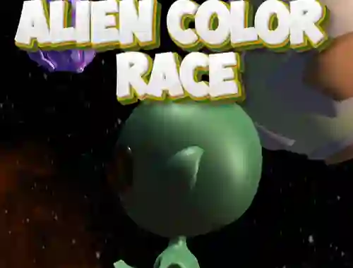 Гульня Alien Color Race онлайн