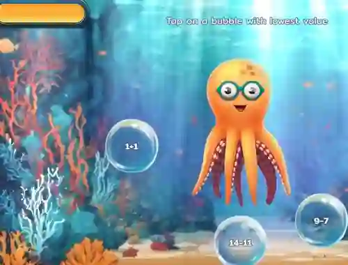 Гульня Bubble Math Dive онлайн
