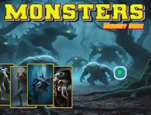 Гульня Monsters Memory Game онлайн