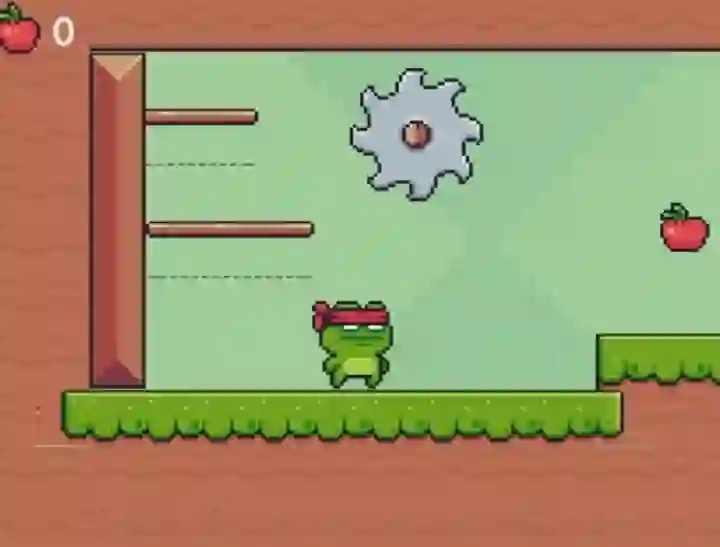 Гульня Green Ninja Collects Apples онлайн