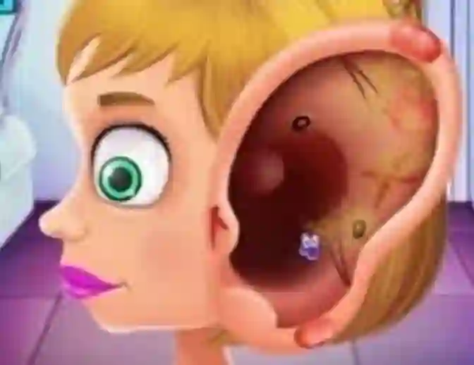 Гульня Children's Doctor Treating Ears онлайн