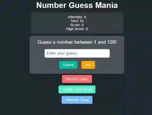 Гульня Number Guess Mania онлайн