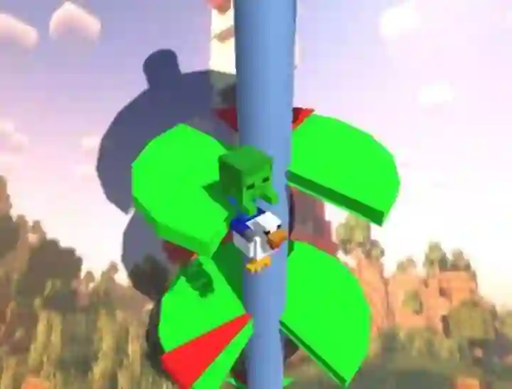 Гульня Chicken Jockey Helix Jump онлайн
