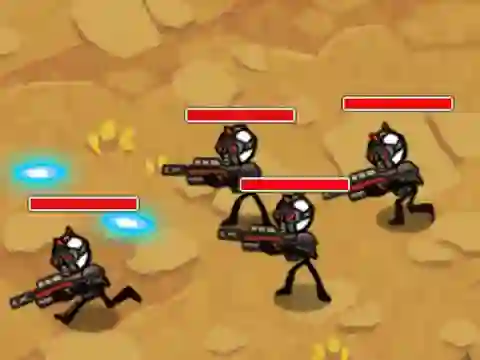 Гульня Stickman Warfare онлайн