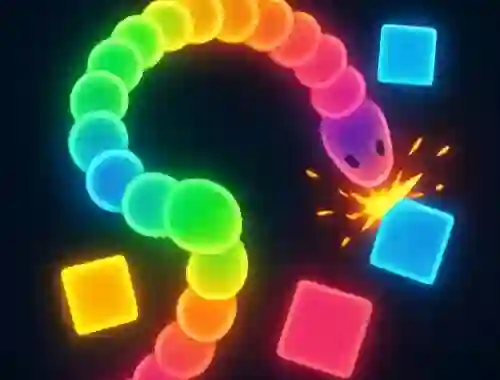 Гульня Snake Frenzy Color Clash онлайн
