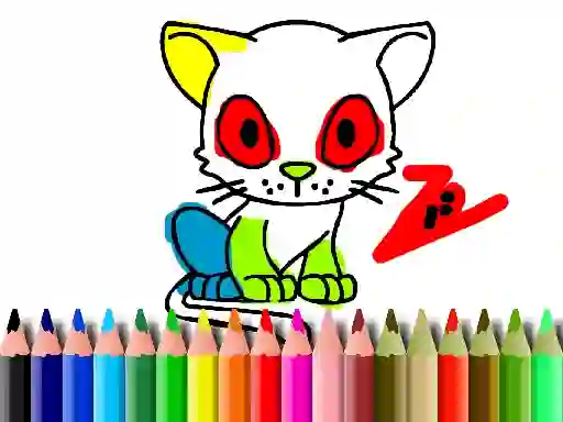 Гульня Back To School: Cat Coloring онлайн