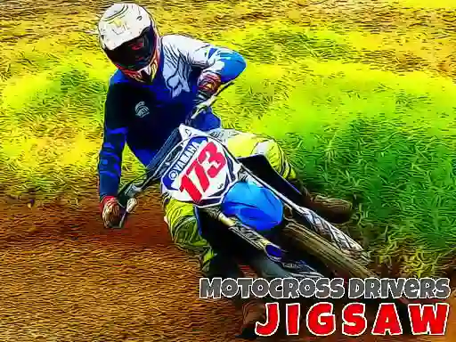 Гульня Motocross Drivers Jigsaw онлайн