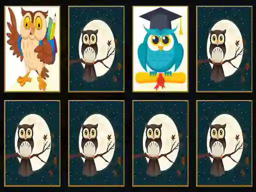 Гульня Cute Owl Memory онлайн