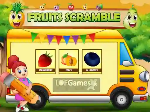 Гульня Fruits Scramble онлайн