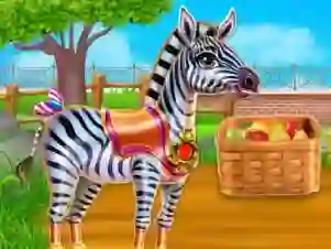 Гульня Zebra Caring онлайн