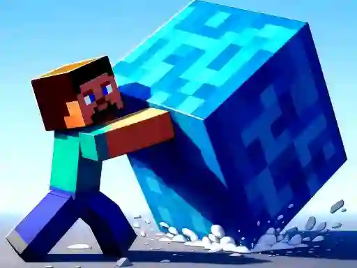 Гульня MineBlocks 3D Maze онлайн