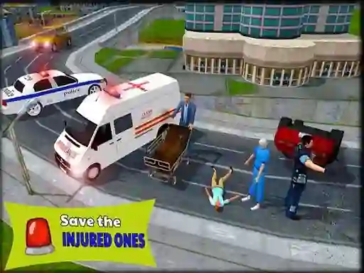 Гульня Ambulance Rescue Driver Simulator 2018 онлайн