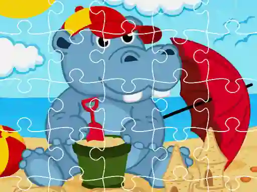 Гульня Hippo Jigsaw онлайн