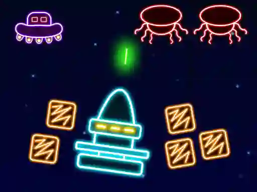 Гульня Neon Invaders онлайн