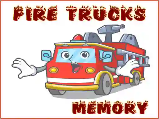 Гульня Fire Trucks Memory онлайн