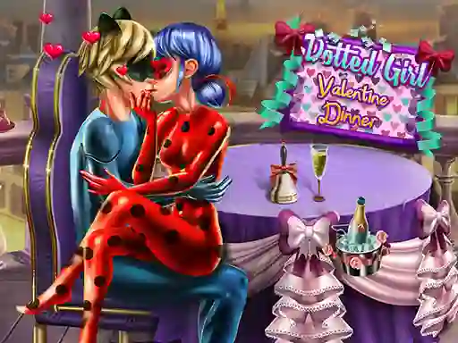 Гульня Dotted Girl Valentine Dinner онлайн