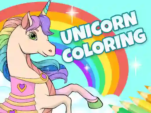 Гульня Unicorn Dress Up Coloring Book онлайн