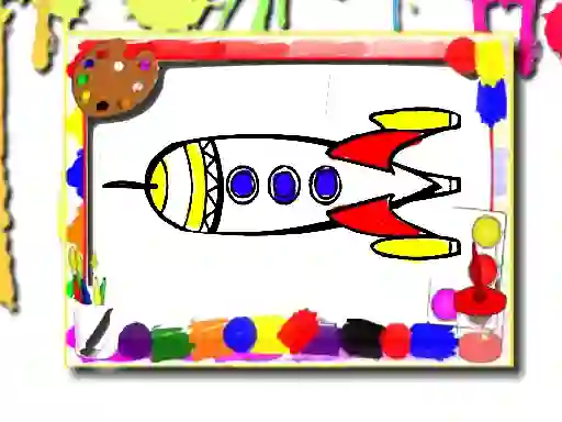 Гульня Rockets Coloring Book онлайн