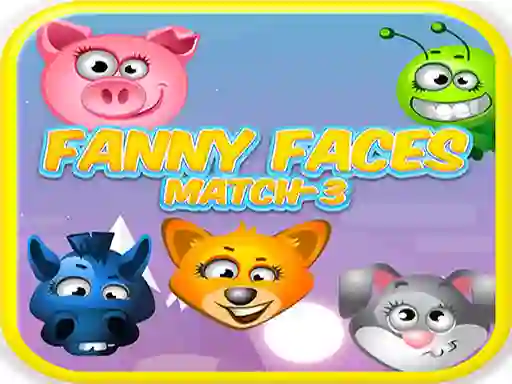 Гульня Funny Faces Match-3 онлайн