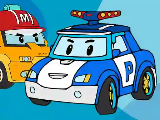 Гульня Robocar Coloring Book онлайн