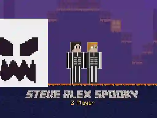 Гульня Steve Alex Spooky 2 Player онлайн