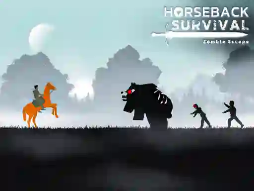 Гульня Horseback Survival Zombies Escape онлайн