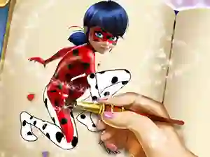 Гульня Dotted Girl Coloring Book онлайн