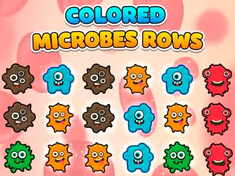 Гульня Colored Microbes Rows онлайн