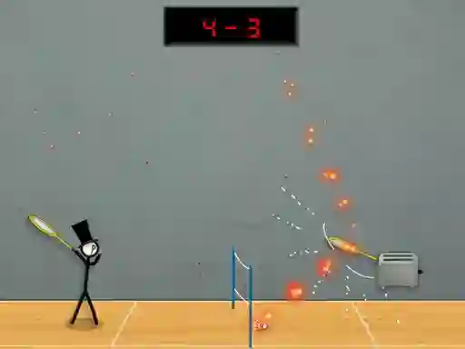 Гульня Stick Figure Badminton 3 онлайн