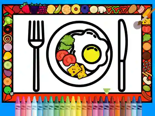 Гульня Color and Decorate Dinner Plate онлайн