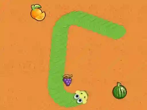 Гульня Snake Want Fruits онлайн
