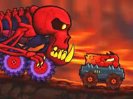 Гульня Car Eats Car: Volcanic Adventure онлайн