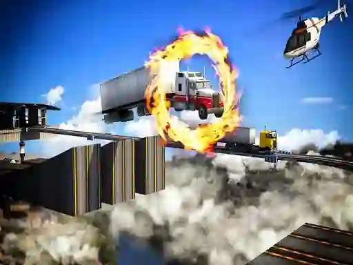 Гульня Impossible Truck Driving Stunt Track Parking онлайн