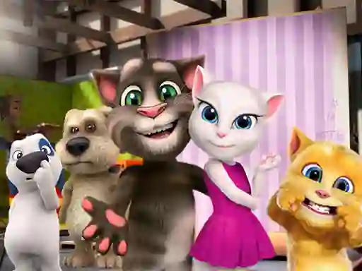 Гульня GF Talking Tom Jigsaw Puzzle онлайн