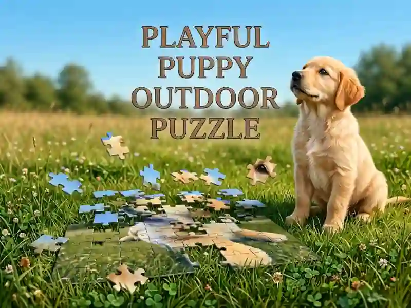 Гульня Playful Puppy Outdoor Puzzle онлайн